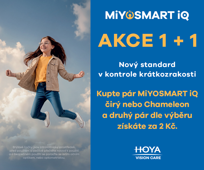 MiYOSMART iQ: akce 1 + 1, druhý pár za 2 Kč
